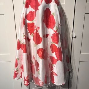 K Label by Koko womens red floral circle skirt size 6